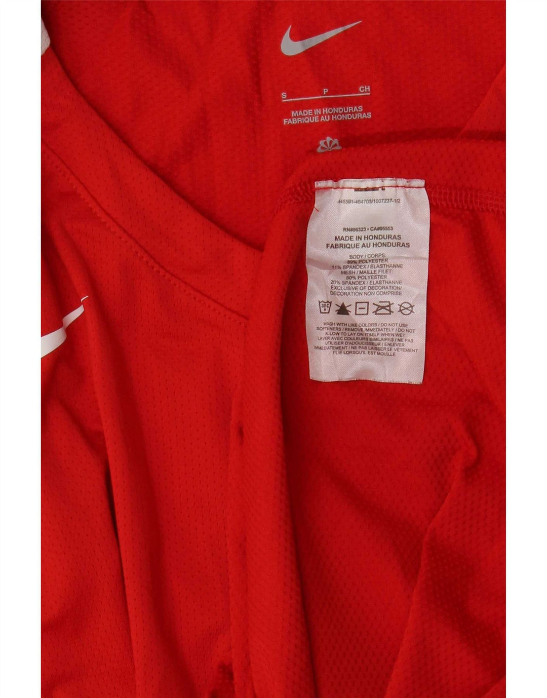 Nike Top grafica da uomo a manica lunga piccola rossa in poliestere