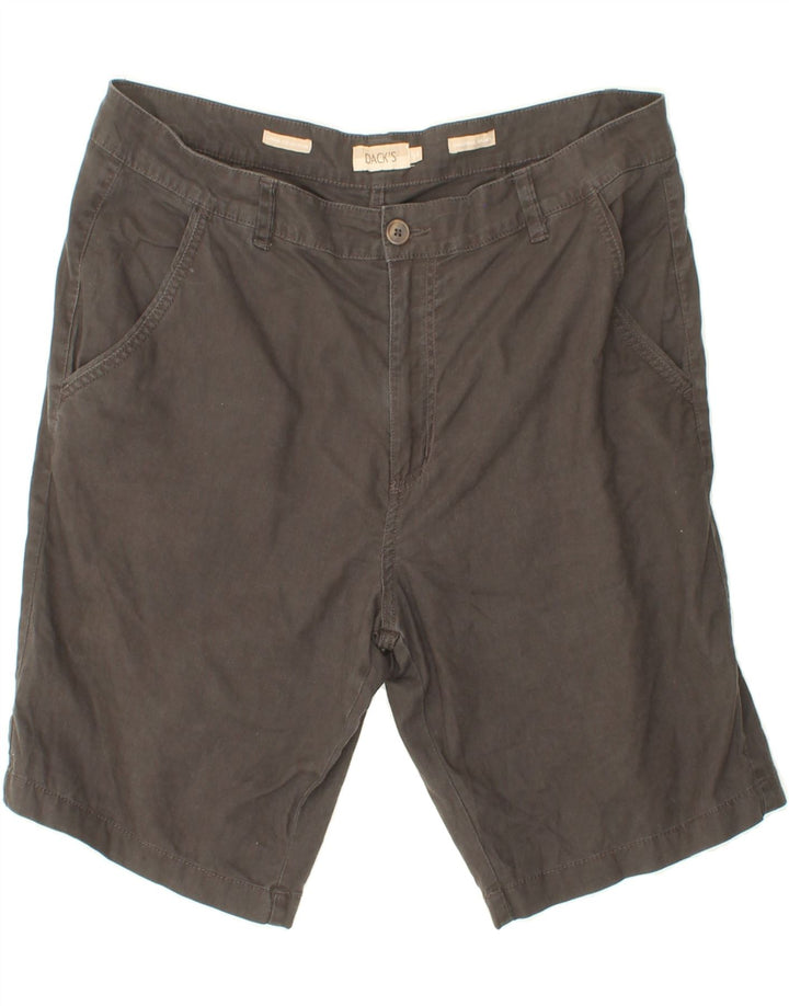 DACK'S Mens Chino Shorts IT 54 2XL W38  Grey Linen Vintage Dack's and Second-Hand Dack's from Messina Hembry 