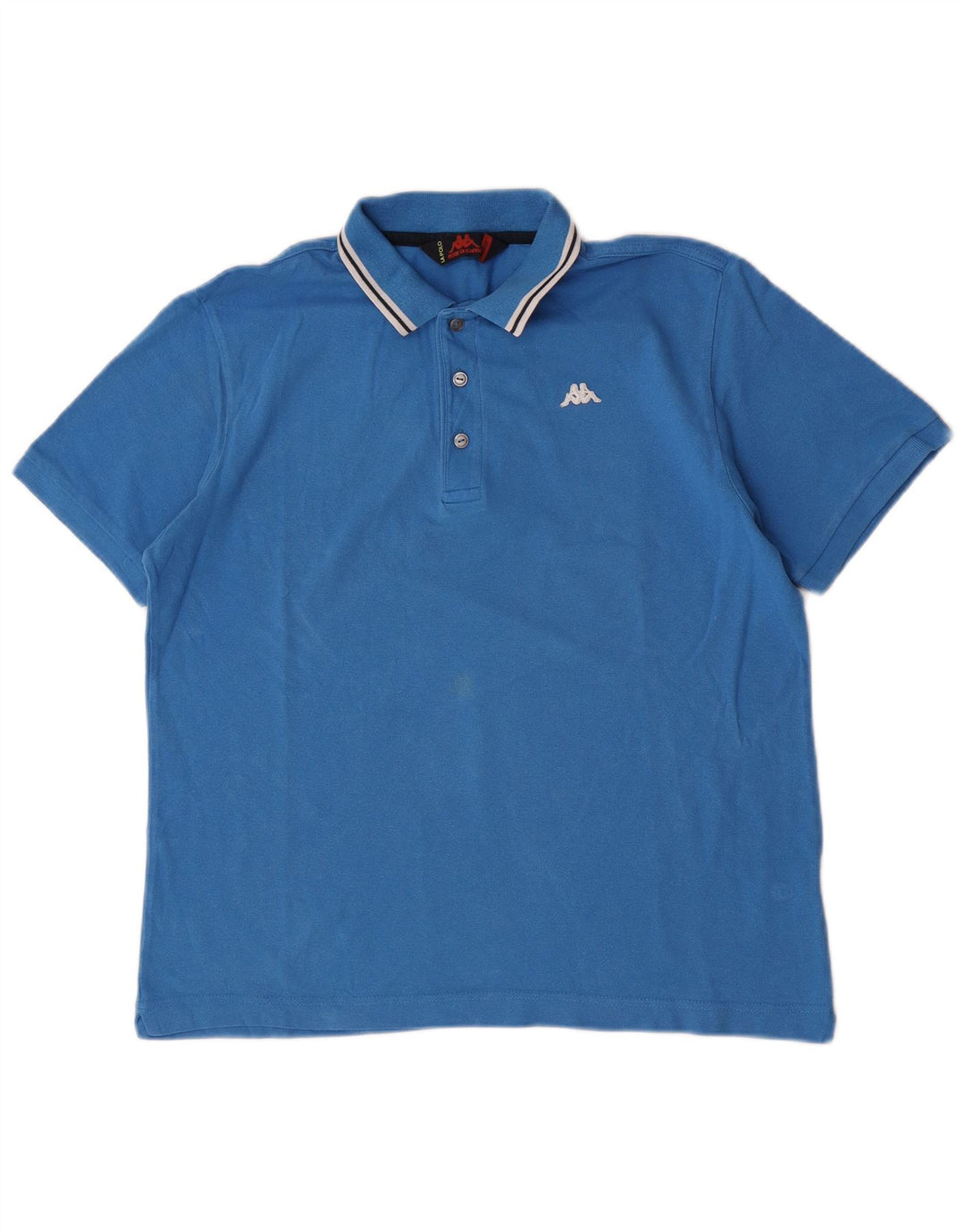 Polo Kappa Uomo Blu Medio in cotone