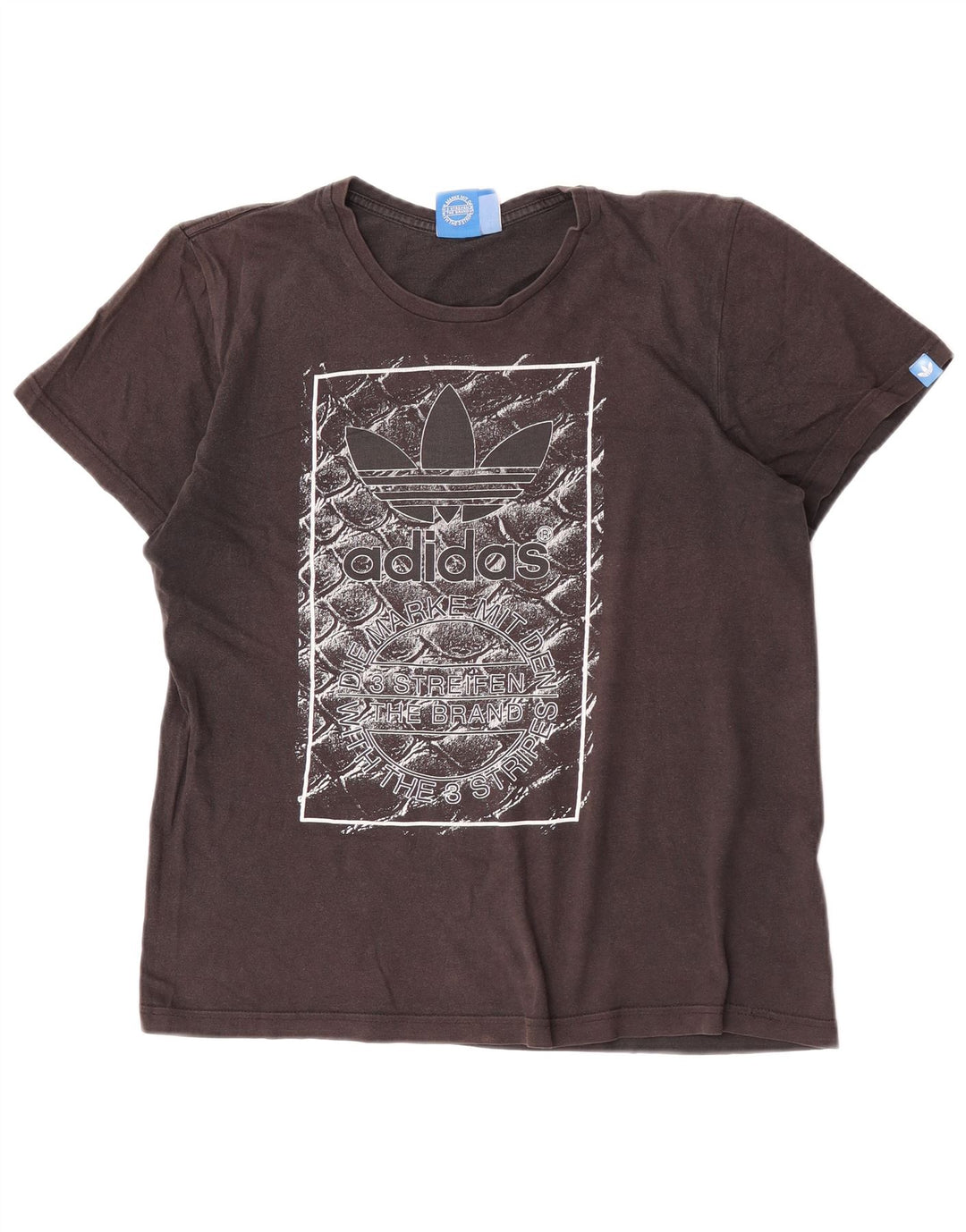 T-shirt grafica da uomo Adidas Top in cotone nero medio