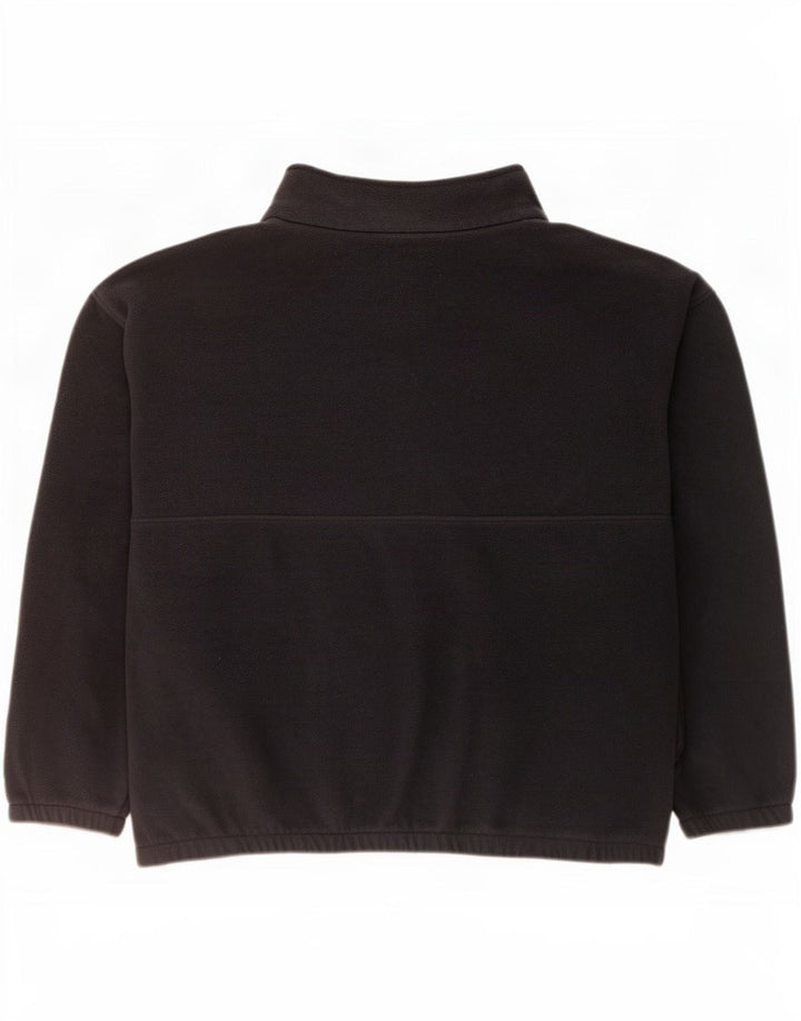 Maglione in pile Columbia da donna con collo e zip UK 16 grande poliestere nero