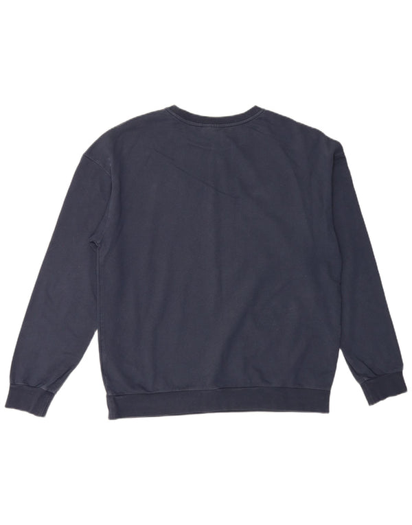 Felpa grafica da uomo Hugo Boss, maglione medio, cotone blu navy