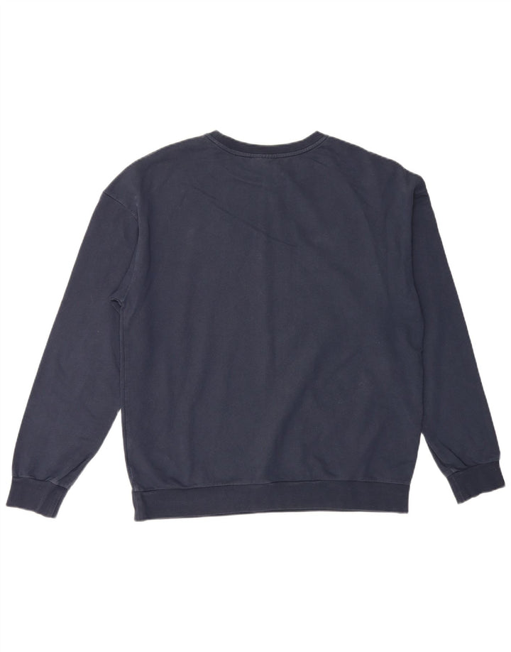 Felpa grafica da uomo Hugo Boss, maglione medio, cotone blu navy