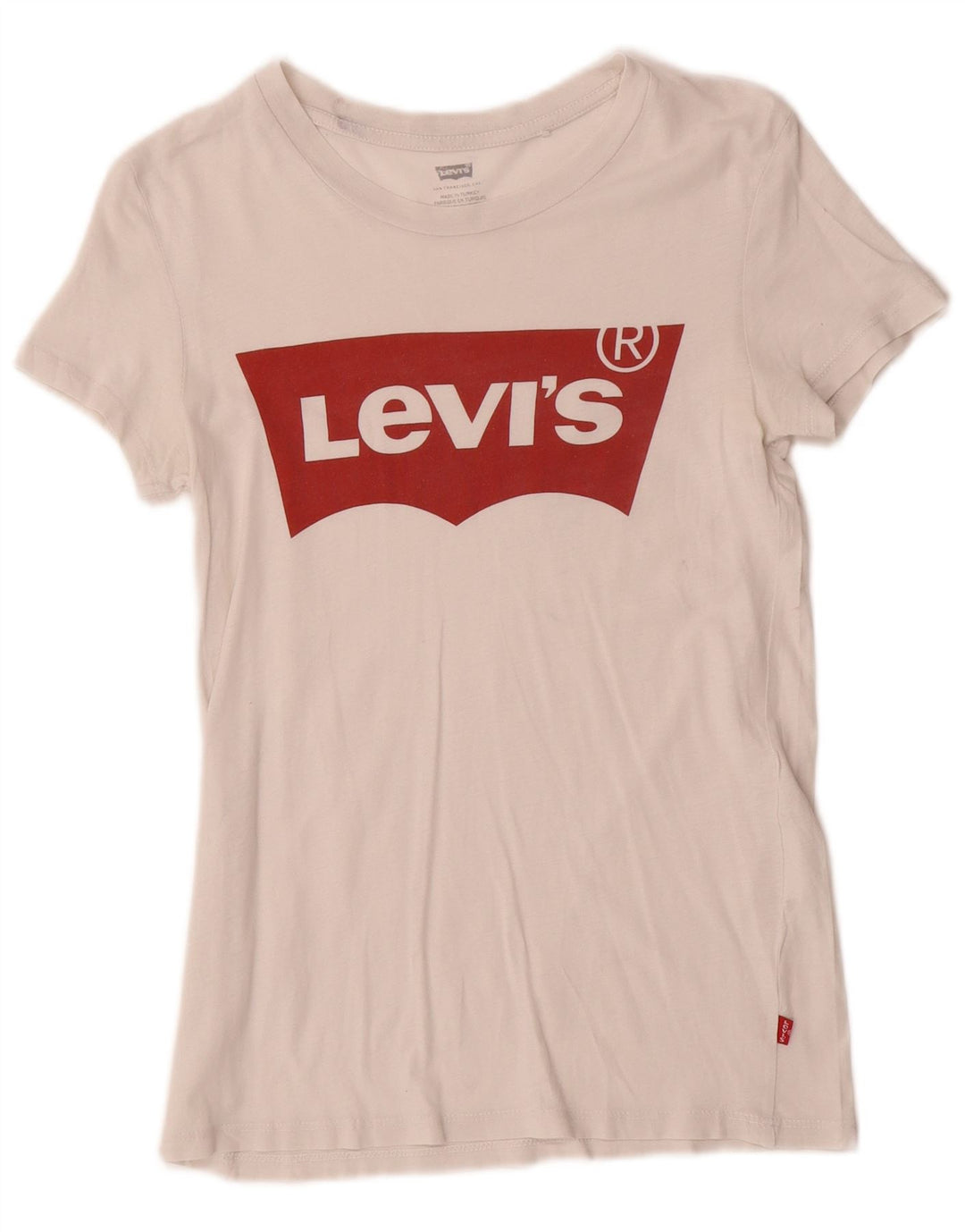 T-shirt grafica da donna Levi's Top UK 2 2XS Bianca