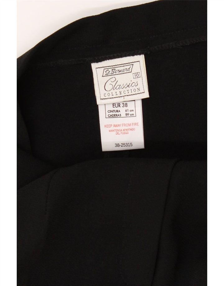ST. BERNARD Womens Straight Casual Trousers EU 38 Medium W28 L30 Black Vintage St. Bernard and Second-Hand St. Bernard from Messina Hembry 
