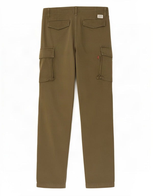 Pantaloni cargo affusolati da uomo Levi's W32 L34 cotone kaki