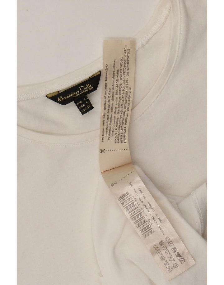 T-shirt da donna MASSIMO DUTTI UK 8 piccola in cotone bianco