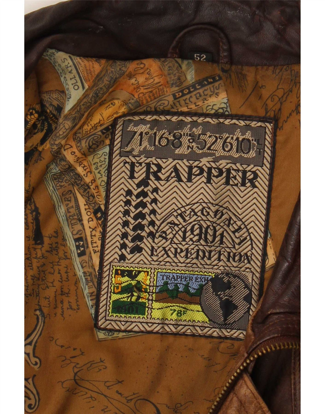 Giacca in pelle da uomo Trapper IT 52 XL Marrone