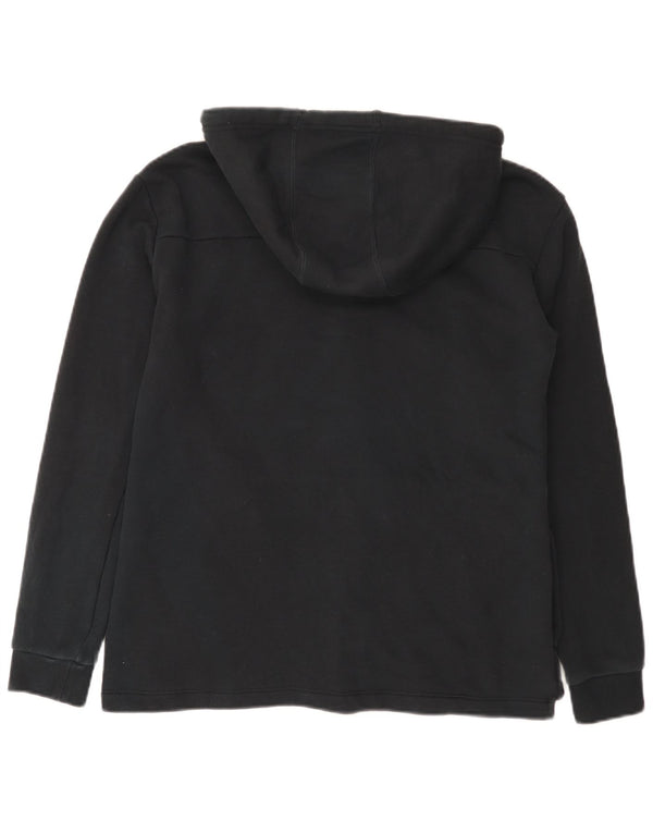 Felpa con cappuccio e zip grafica da donna Hurley UK 12, cotone nero medio