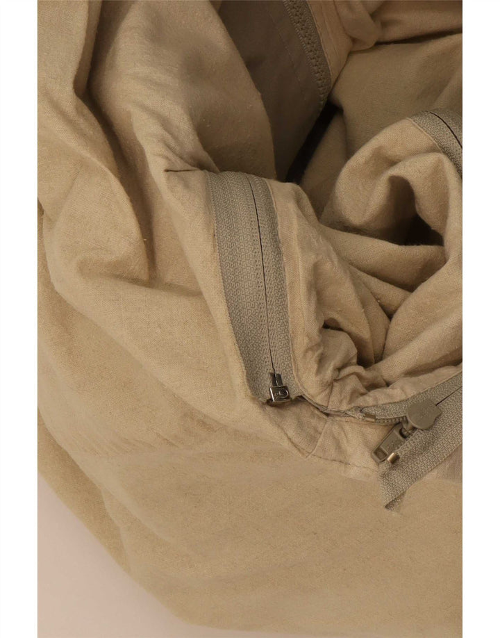 Giacca utilitaria vintage da uomo con cappuccio UK 40 grande beige