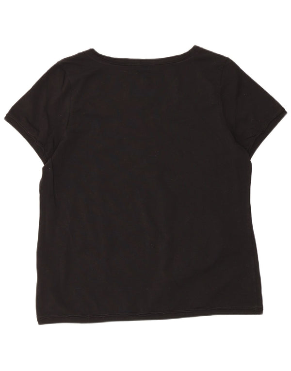 T-shirt grafica da donna Liu Jo Top IT 52 XL Cotone nero