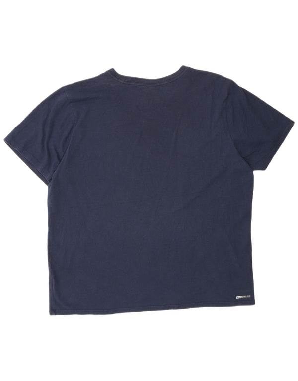 T-shirt grafica Hurley da uomo Dri Fit Top XL in cotone blu navy