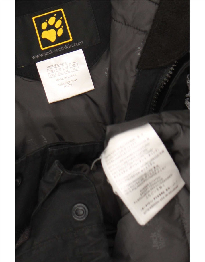 Giacca parka con cappuccio da uomo Jack Wolfskin UK 44 2XL poliestere nero