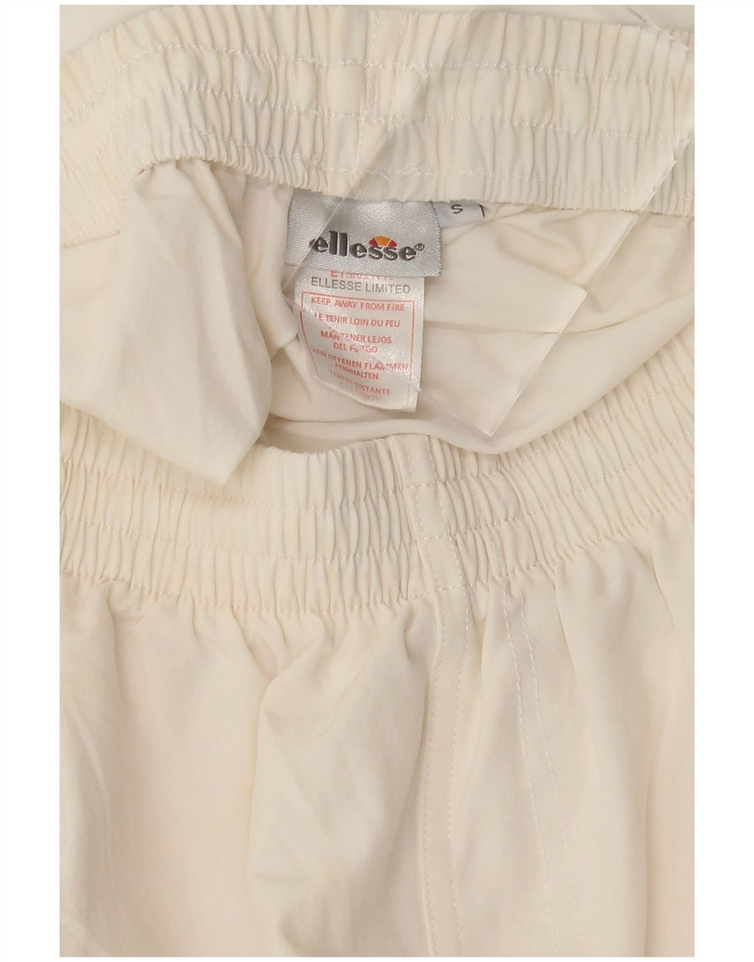 ELLESSE Mens Sport Shorts Small  White Polyester