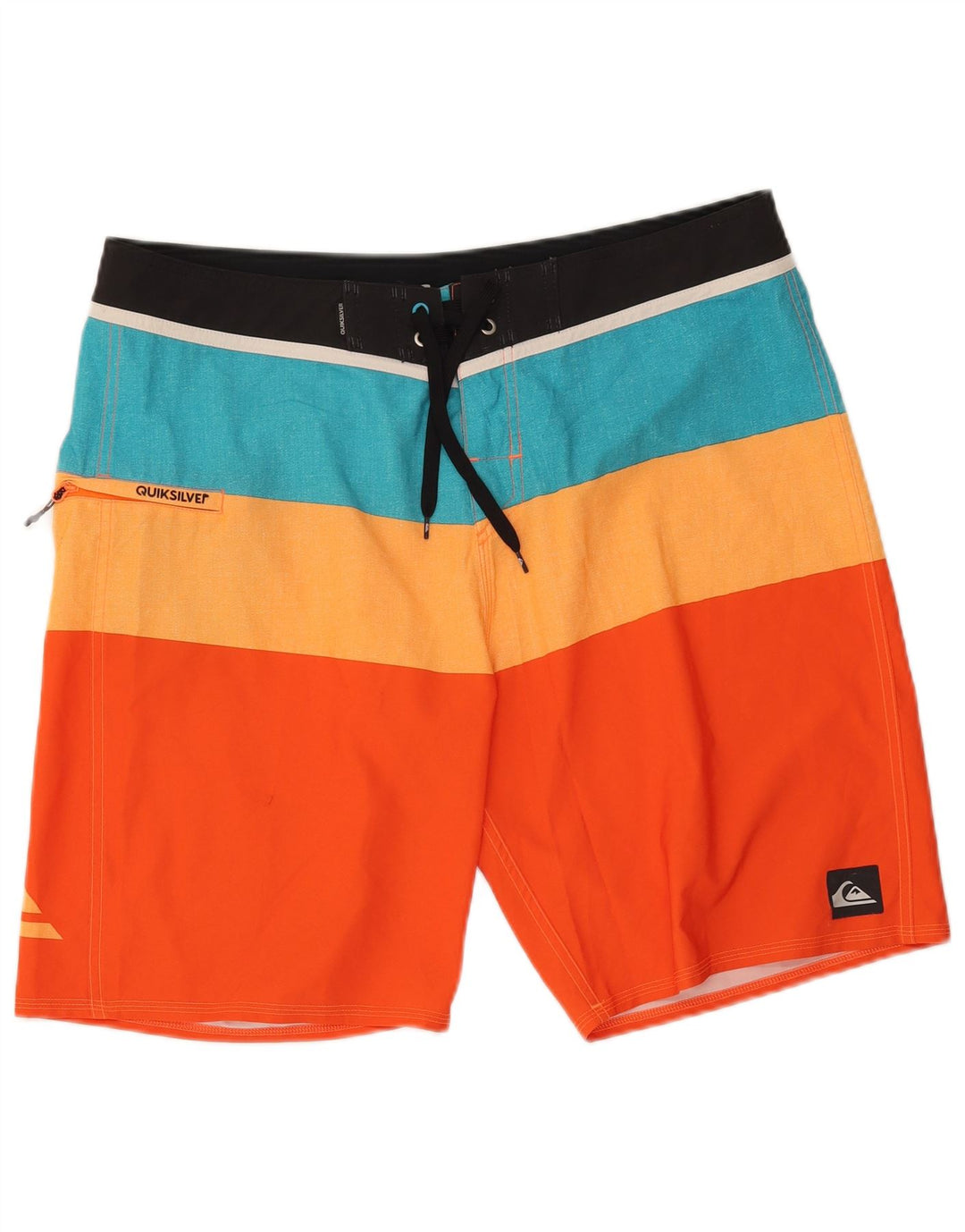 Pantaloncini da bagno da uomo Quiksilver grandi in poliestere color block multicolore