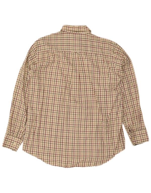 Barbour Camicia da uomo in flanella di cotone a quadri beige medio