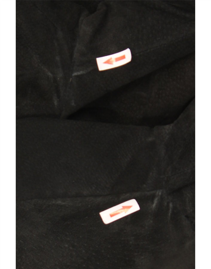 Giacca blazer vintage da uomo in pelle scamosciata a 3 bottoni UK 38 media nera