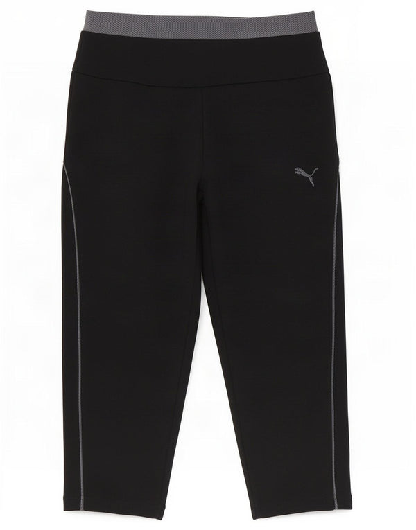 Puma Womens Capri Leggings UK 10 Small Black Colourblock