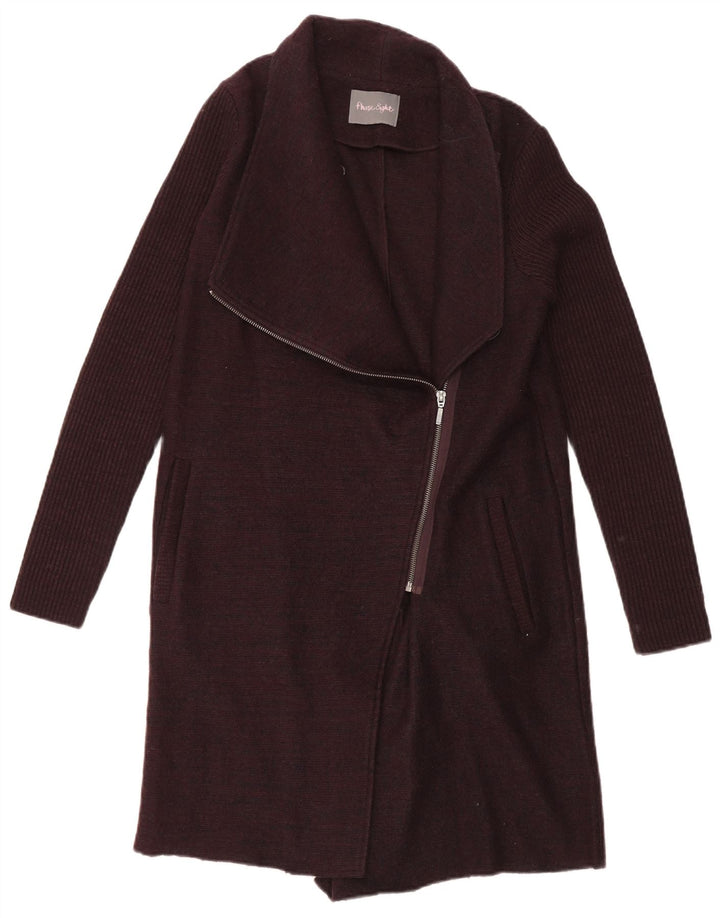Maglione cardigan oversize lungo da donna Phase Eight UK 8 piccolo bordeaux