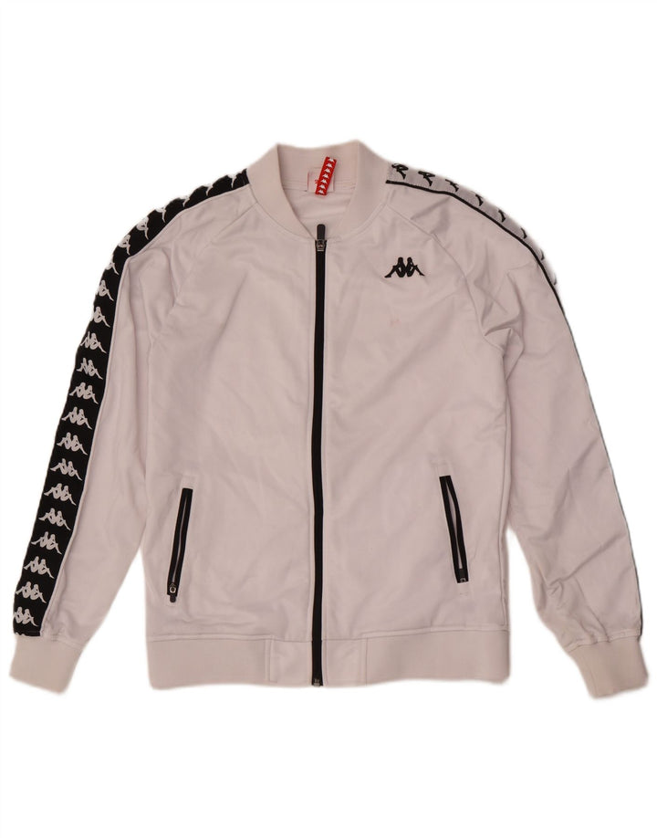Giacca da tuta grafica da donna Kappa UK 10 Small White Colourblock