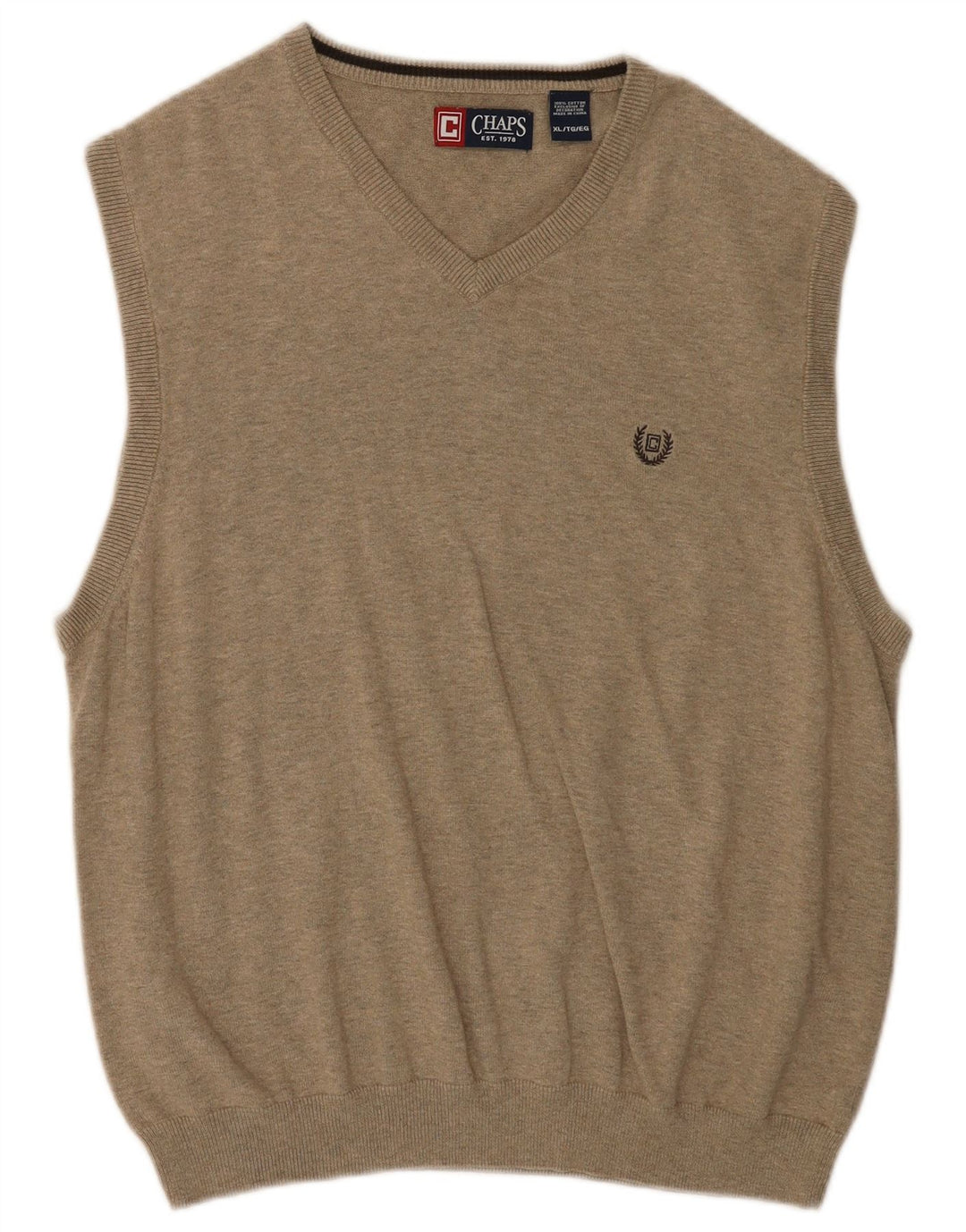 CHAPS Womens Vest Tank Top UK 18 XL Beige Cotton