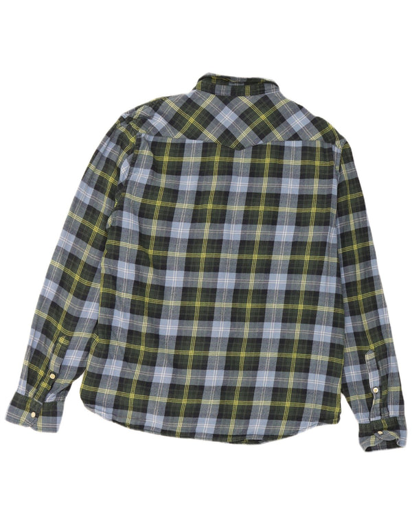Camicia Lee da uomo slim fit in flanella XL in cotone a quadri blu