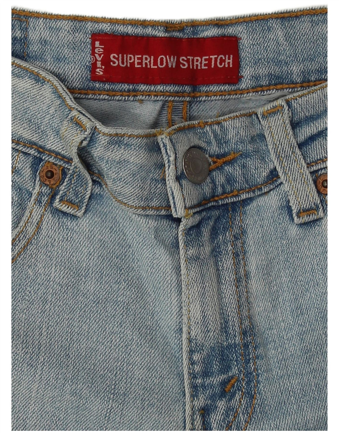 Levi's Womens Stretch Super Low Bootcut Jeans W28 L31 Blue