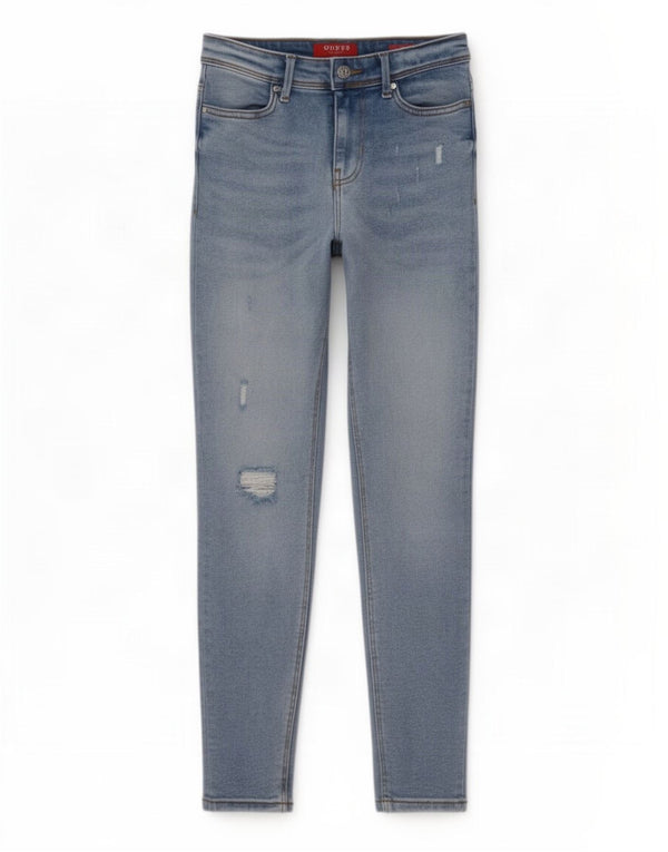 Jeans skinny effetto consumato da donna Guess W27 L27 cotone blu