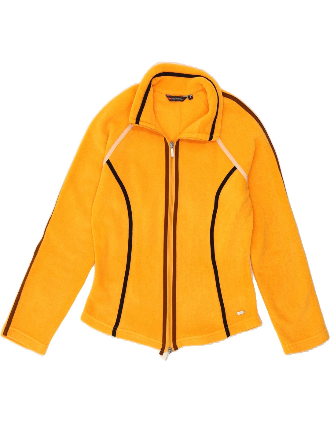 CAMPAGNOLO Womens Fleece Jacket UK 10 Small Yellow Striped Polyester Vintage Campagnolo and Second-Hand Campagnolo from Messina Hembry 
