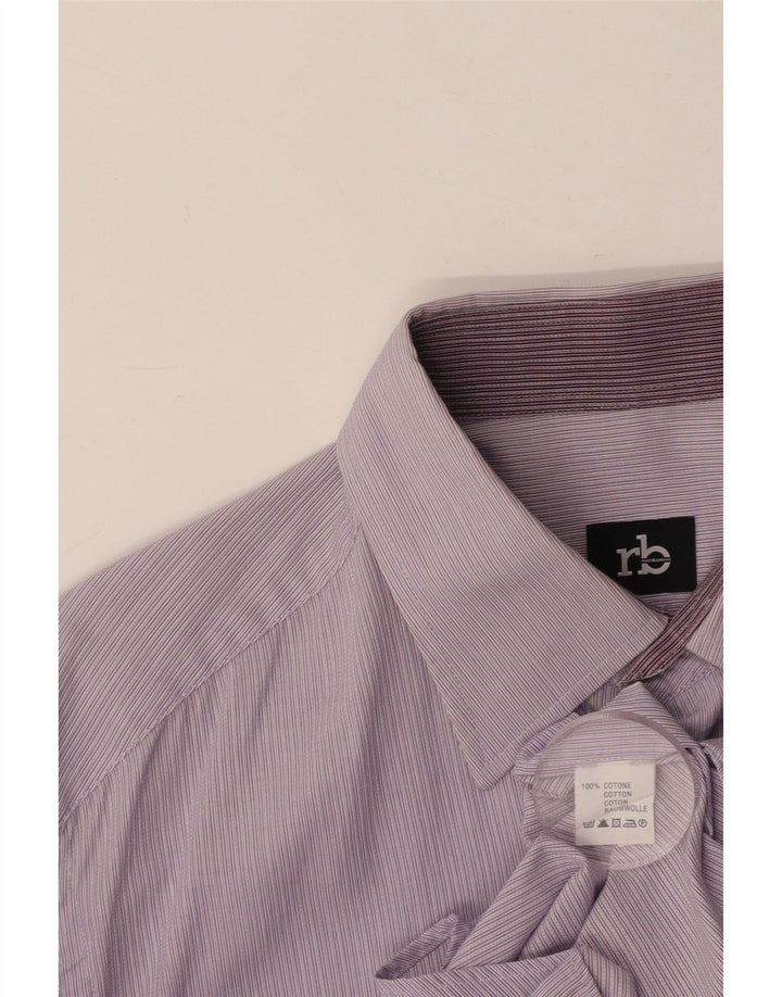 Camicia Uomo ROCCOBAROCCO Cotone Gessato Medio Viola