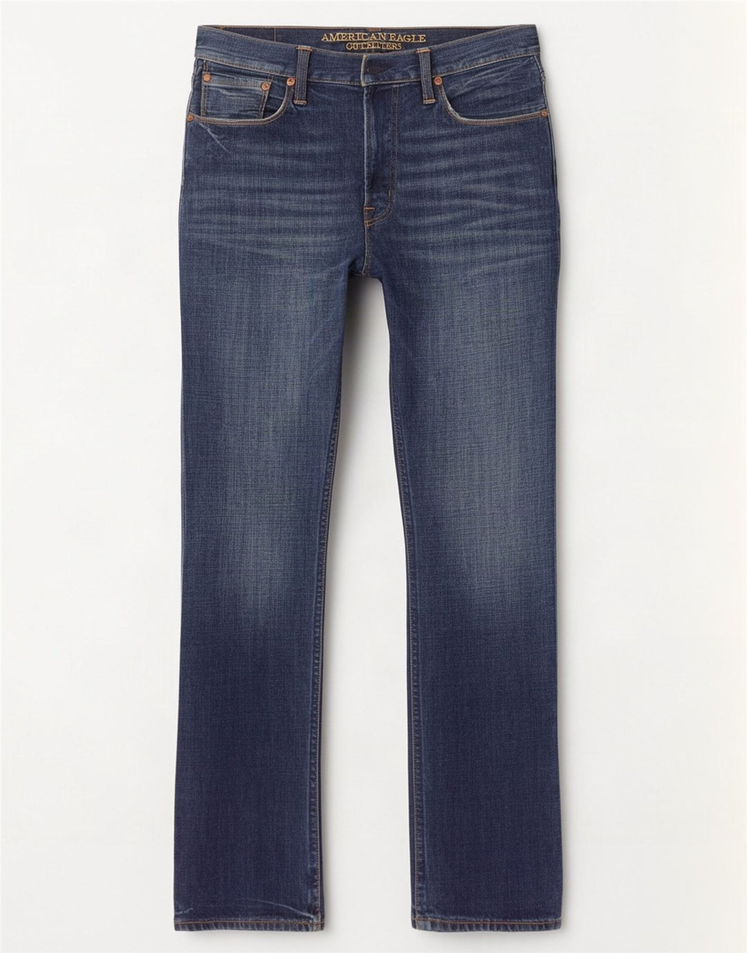 Jeans dritti da uomo American Eagle W33 L32 cotone blu