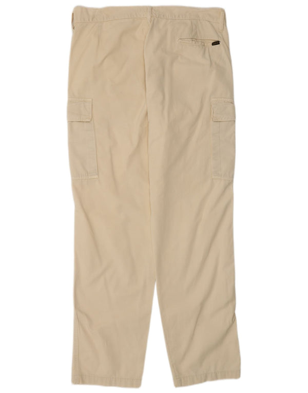 Pantaloni cargo dritti da uomo Replay W34 L31 in cotone bianco sporco