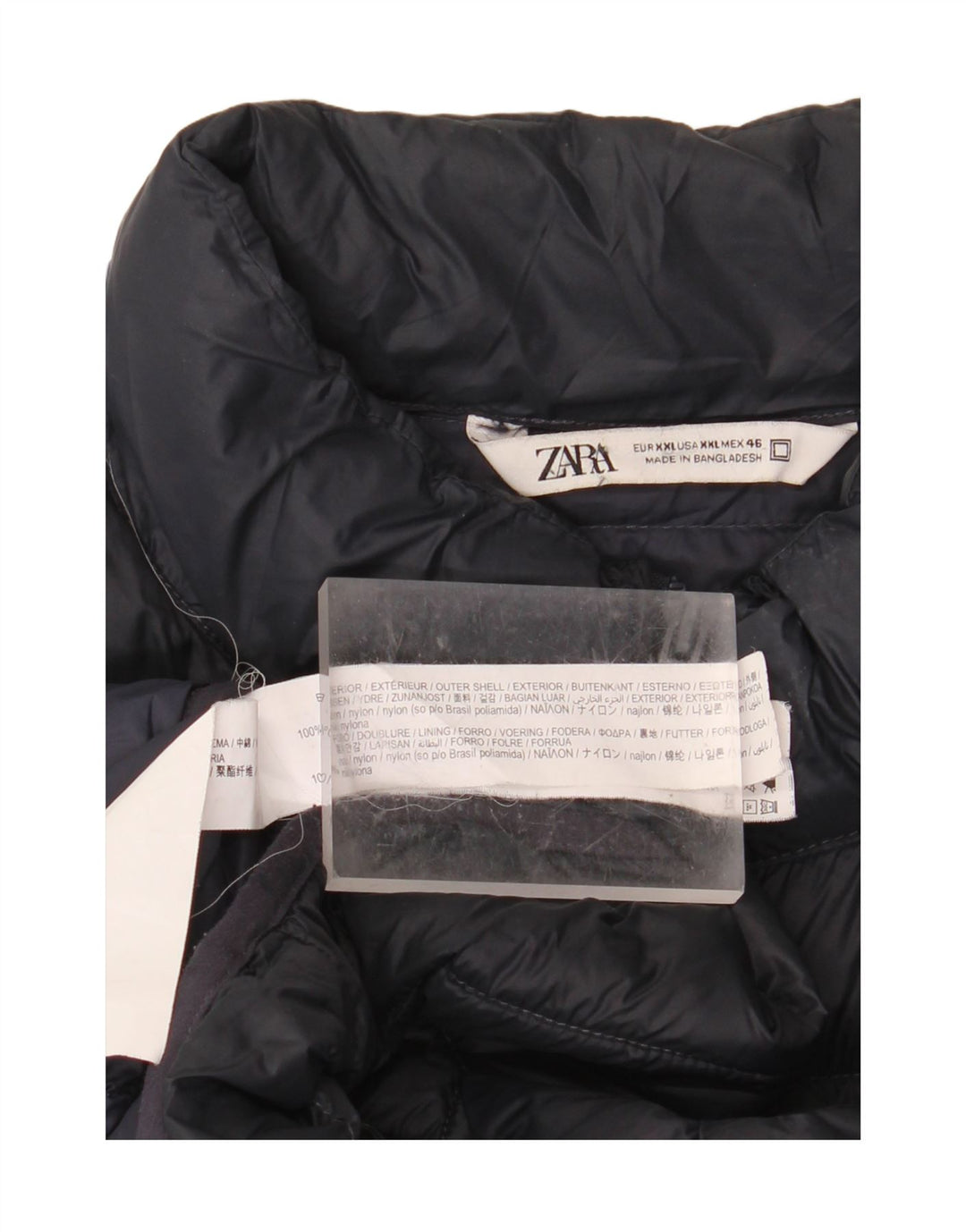 Giacca imbottita da uomo ZARA UK 44 2XL Nylon nero