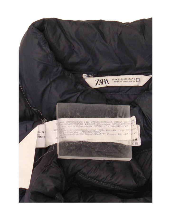 Giacca imbottita da uomo ZARA UK 44 2XL Nylon nero