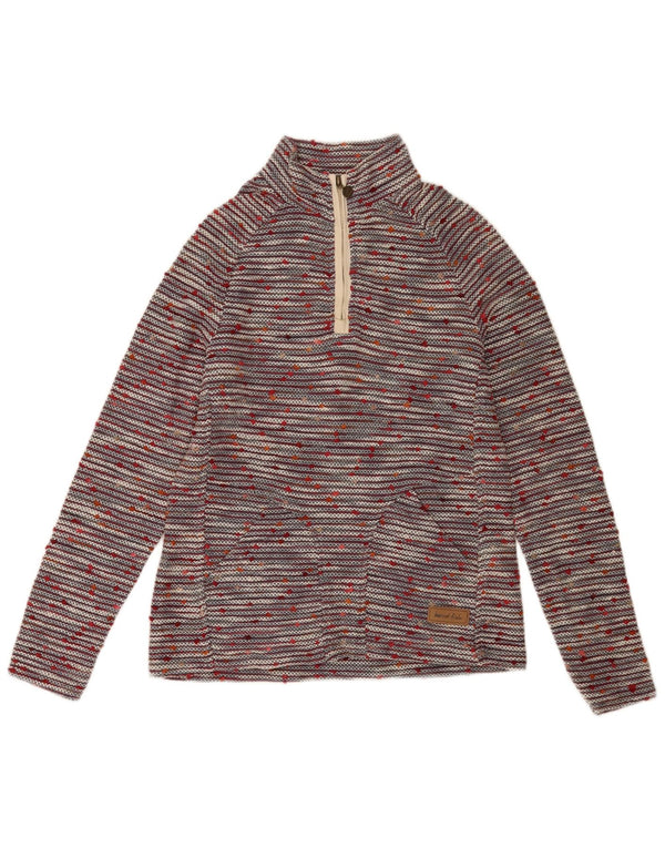 Maglione da donna con collo con zip Weird Fish UK 12 medio multicolore