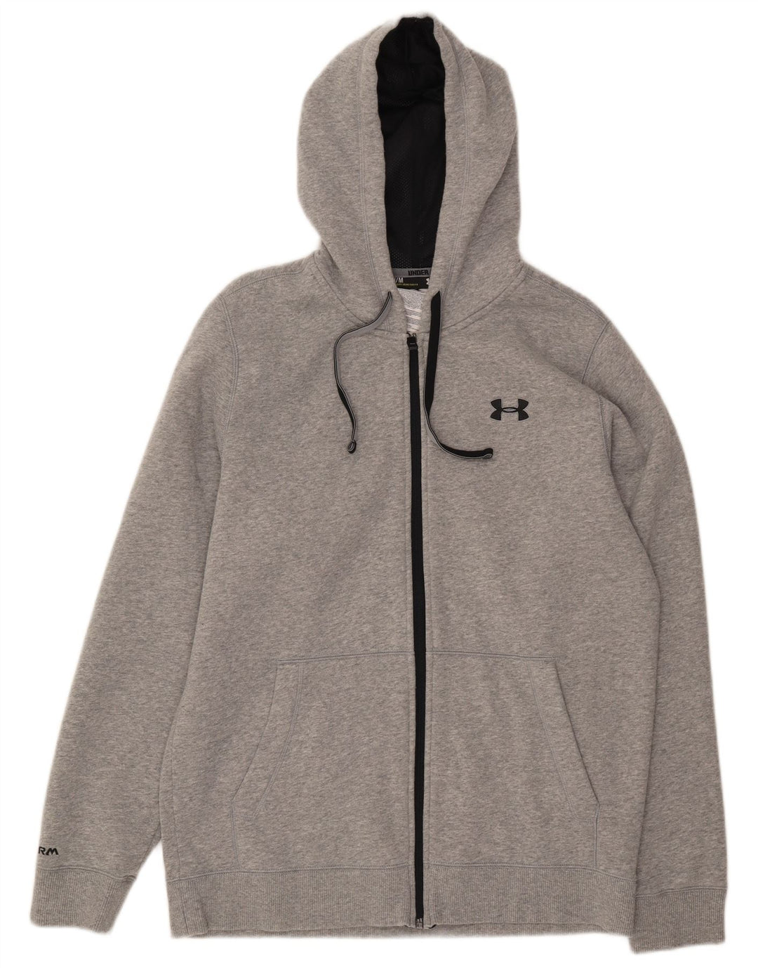 UNDER ARMOUR Mens Zip Hoodie Sweater Medium Grey Cotton