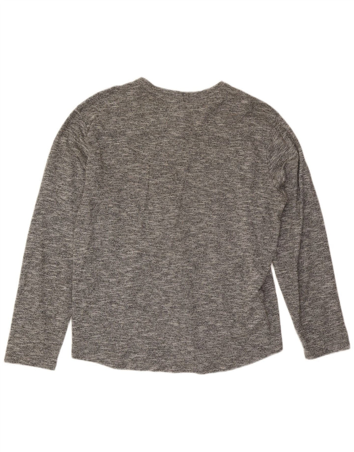 Maglia da uomo Volcom a maniche lunghe XL in cotone chiazzato grigio