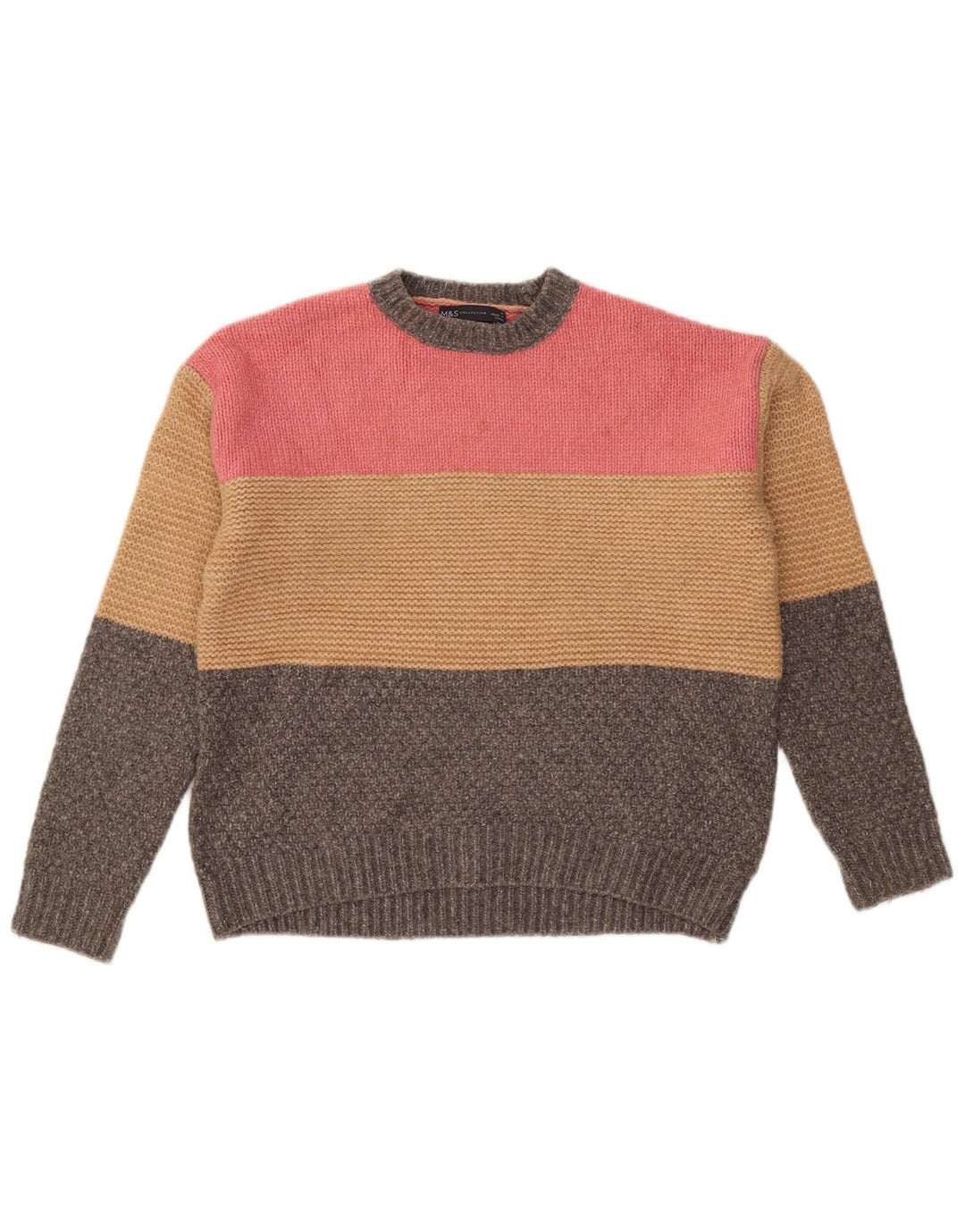 Maglione maglione girocollo da donna Marks & Spencer UK 14 medio multicolore