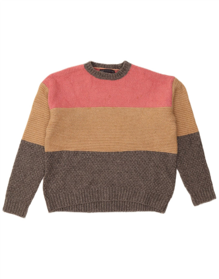 Maglione maglione girocollo da donna Marks & Spencer UK 14 medio multicolore