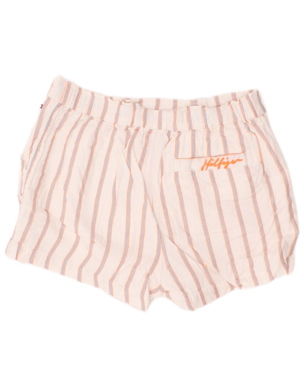 Pantaloncini chino da ragazzo Tommy Hilfiger 11-12 anni W26 viscosa a righe bianche