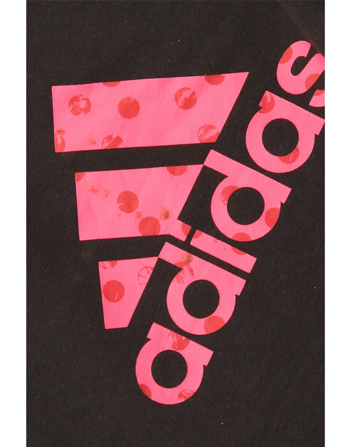Felpa grafica da donna Adidas Jumper UK 14 cotone nero medio