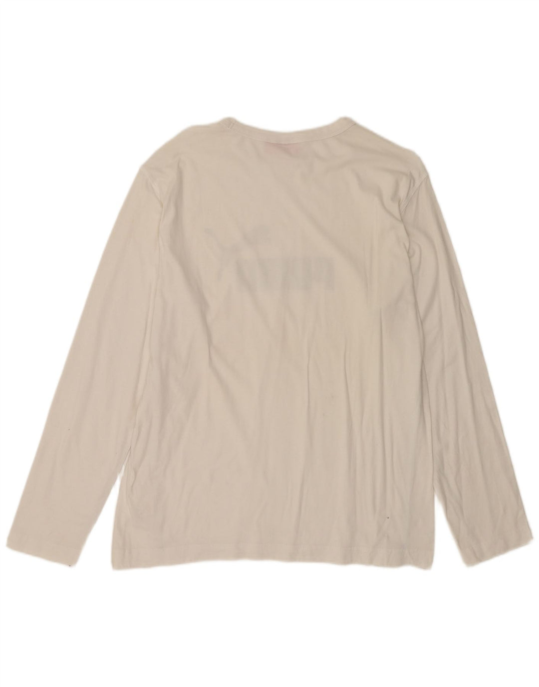 PUMA Top grafico da uomo a maniche lunghe in cotone bianco medio