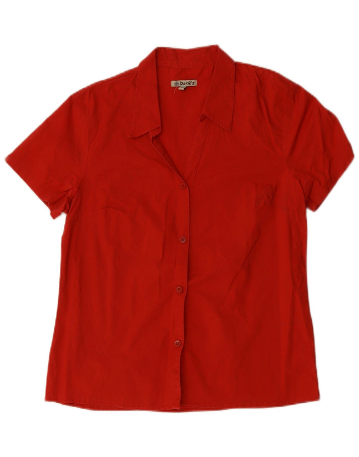 Camicia a maniche corte da donna di Dack UK 18 XL in cotone rosso