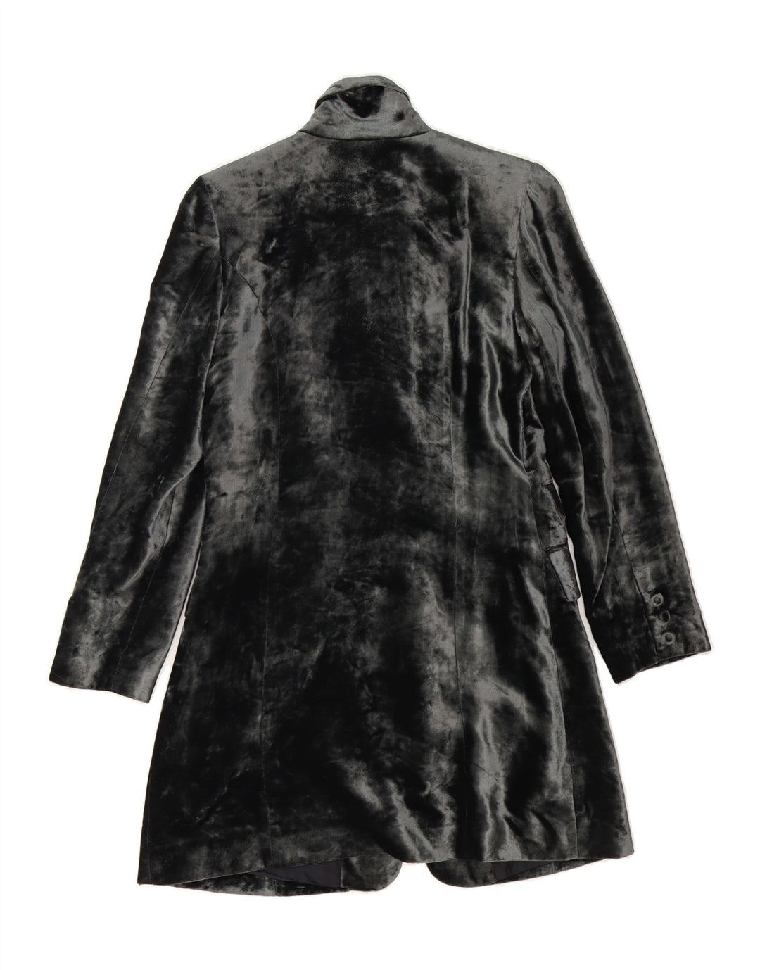 RAMSAY Womens Velvet Overcoat UK 10 Small Black Viscose Vintage Ramsay and Second-Hand Ramsay from Messina Hembry 