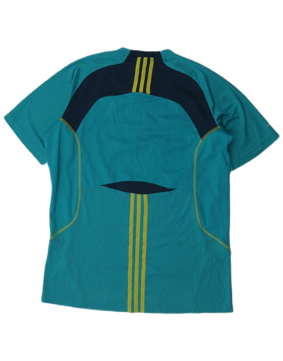 T-shirt Adidas Climacool da uomo, grande, in poliestere color block blu