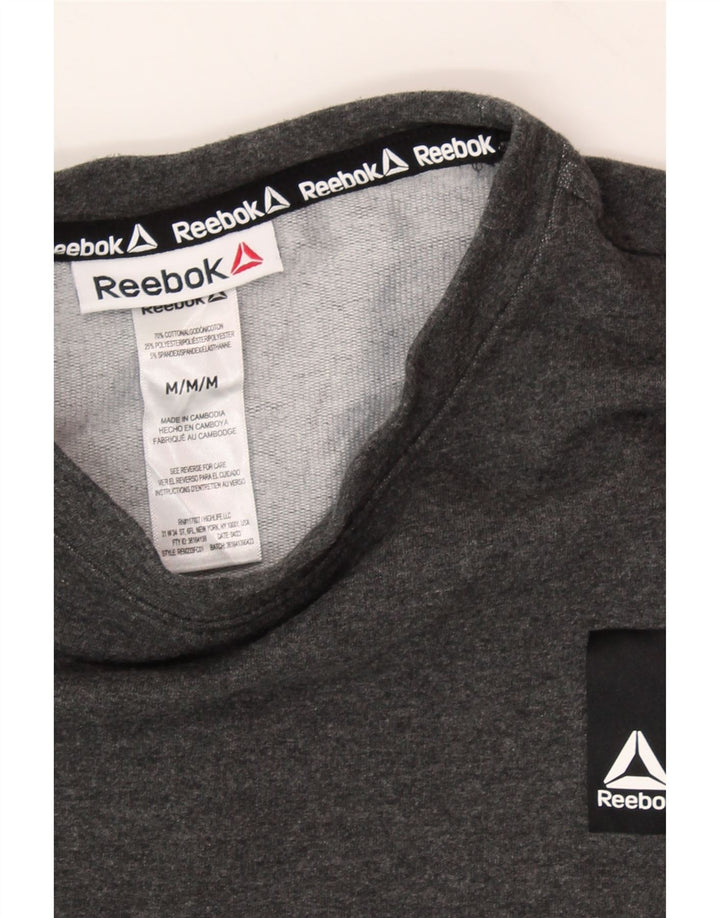 REEBOK Mens Sweatshirt Jumper Medium Grey Cotton Vintage Reebok and Second-Hand Reebok from Messina Hembry 