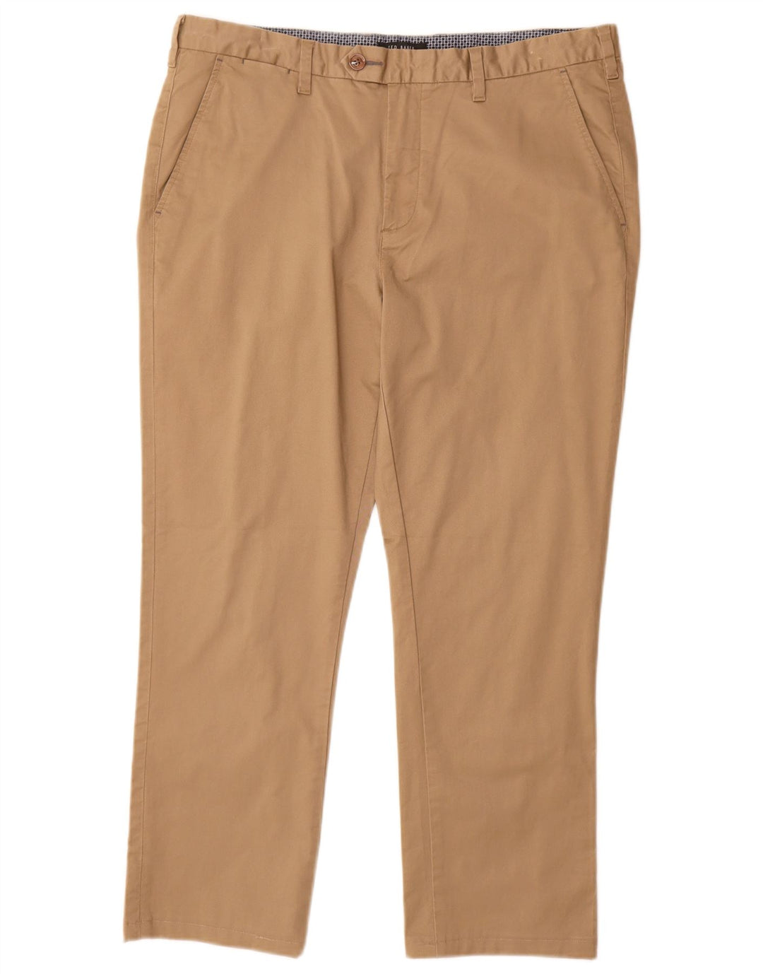 Pantaloni da abito dritti da uomo TED BAKER W34 L27 in cotone marrone