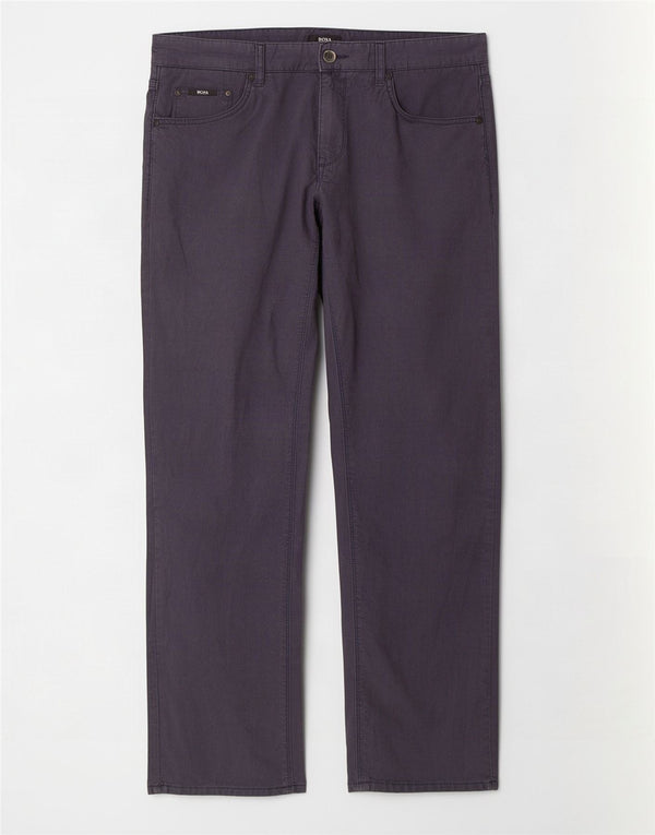 Pantaloni casual dritti da uomo Hugo Boss W33 L32 cotone blu navy
