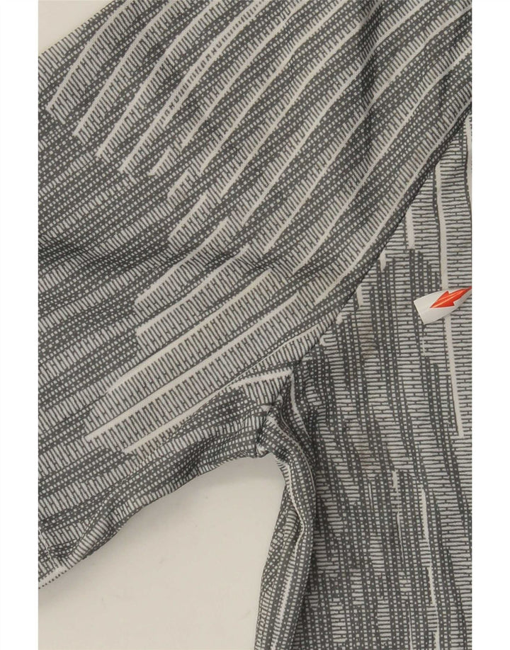 T-shirt da uomo Nike Top in poliestere a righe grigio medio
