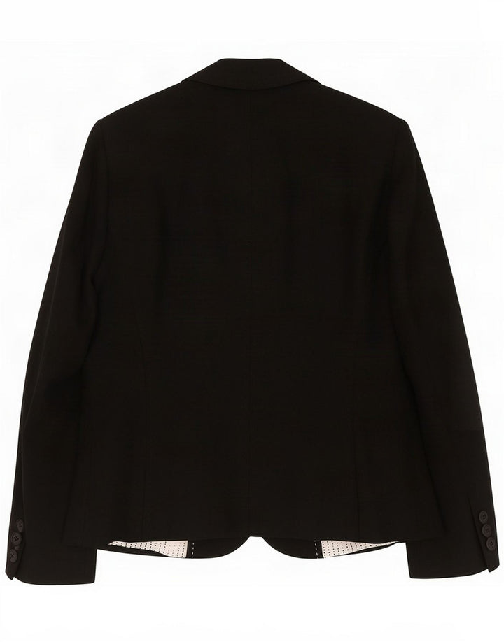 Giacca blazer a 3 bottoni Marks & Spencer da donna UK 12 lino medio nero